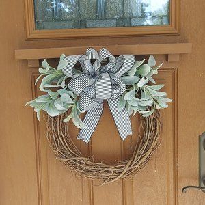 Lamb's Ear Everyday Grapevine Wreath